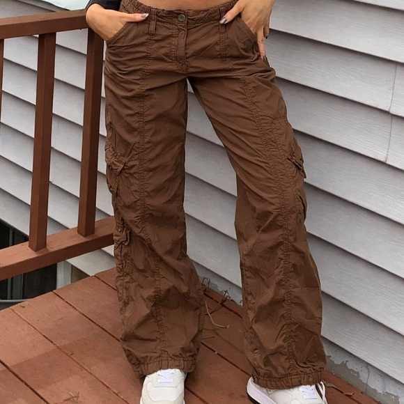 Urban Outfitters Pants - BDG Brown Cargo Pants Y2K Low Rise Utility Pants